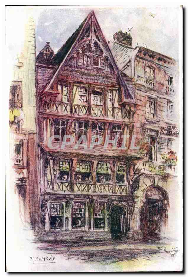 Rouen - Vieille Maison - Dessin a la Plume - CPA 