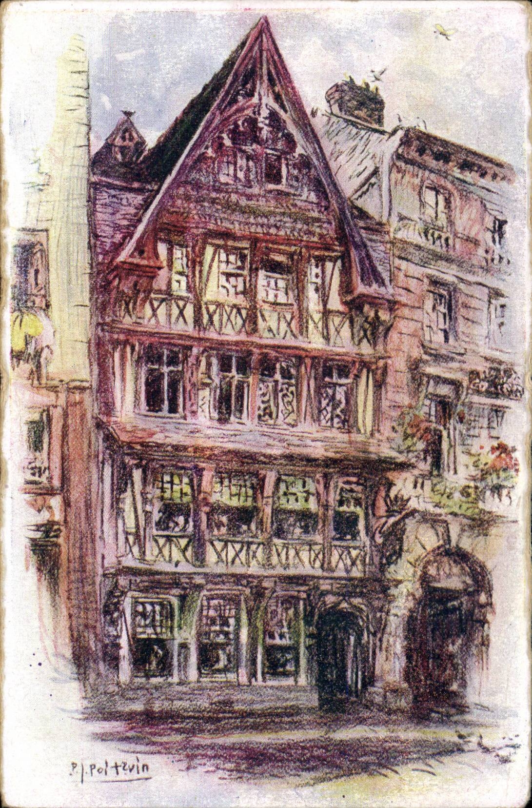 Rouen - Vieille Maison - Dessin a la Plume - CPA 