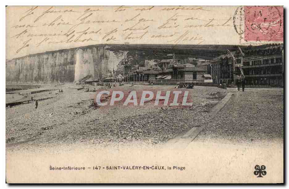 Saint Valery en Caux - La Plage - CPA 