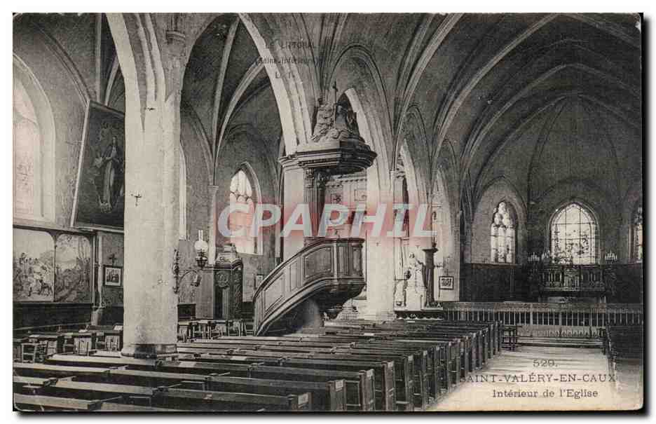 Saint Valery en Caux - Interieur de l Eglise - CPA 