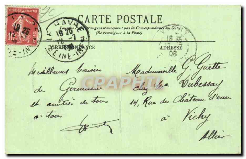Sainte Adresse - Les Phares de la Heve - lighthouse - CPA  — Rückseite