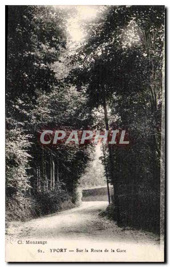 Yport - Sur la Route de la Gare - CPA 