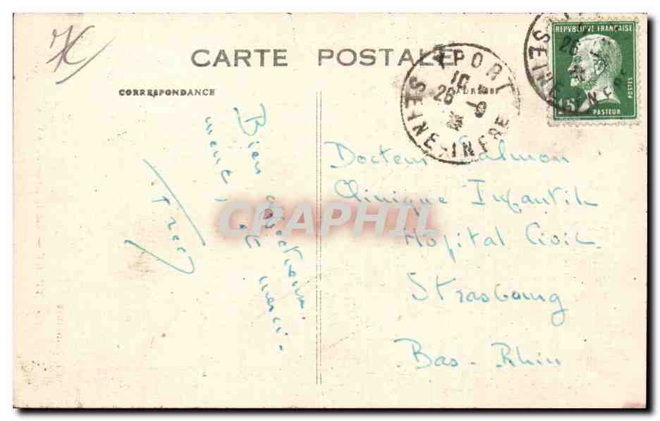 Yport - Sur la Route de la Gare - CPA  — Rückseite