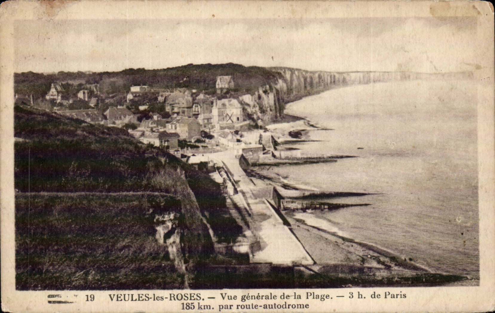 Veules les Roses - Vue Generale de la Plage - CPA 
