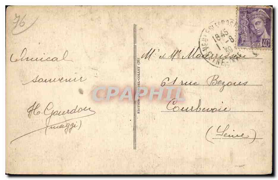 Veules les Roses - Vue Generale de la Plage - CPA  — Rückseite