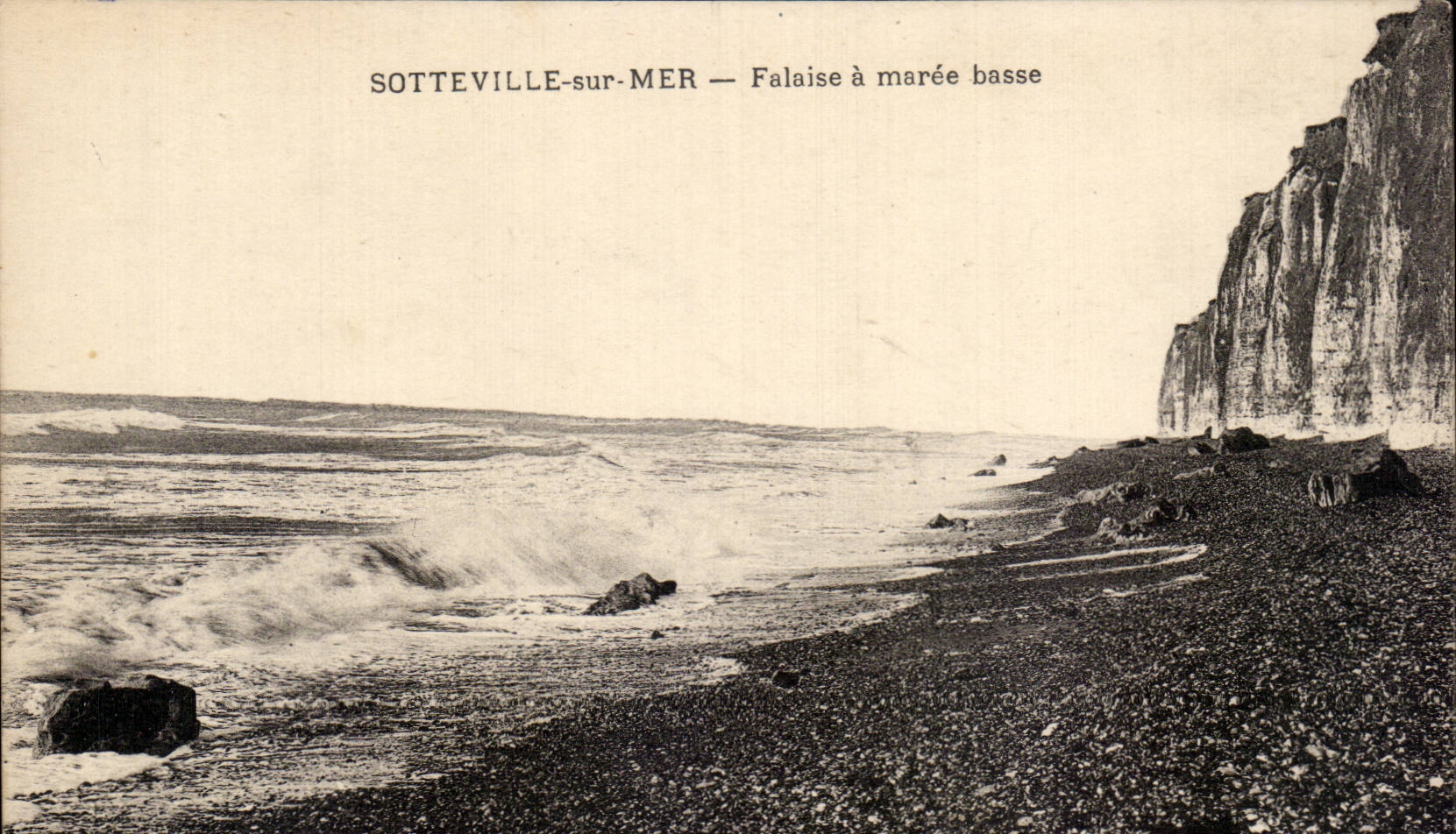 Sotteville sur Mer - Falaise a maree basse - CPA 