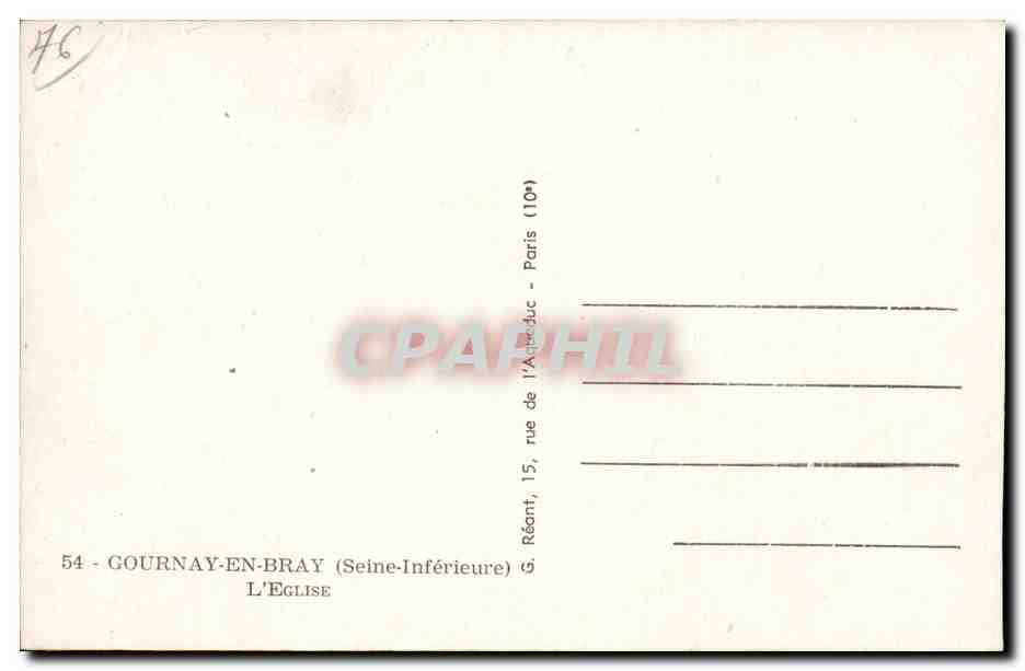 Gournay en Bray - L Eglise - CPA  — Rückseite