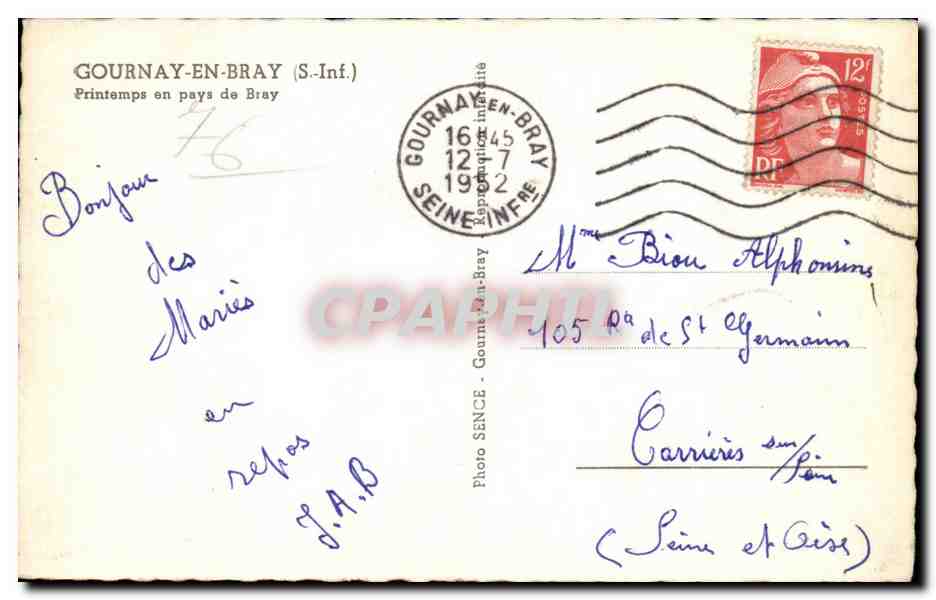 Gournay en Bray - Printemps en Pays de Bray - CPA  — Rückseite