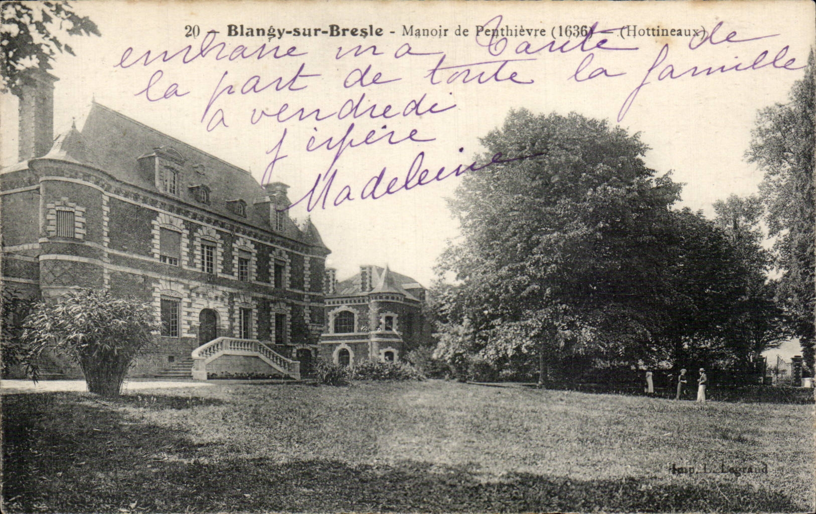 Blangy sur Bresle - Manoir de Penthievre - CPA 