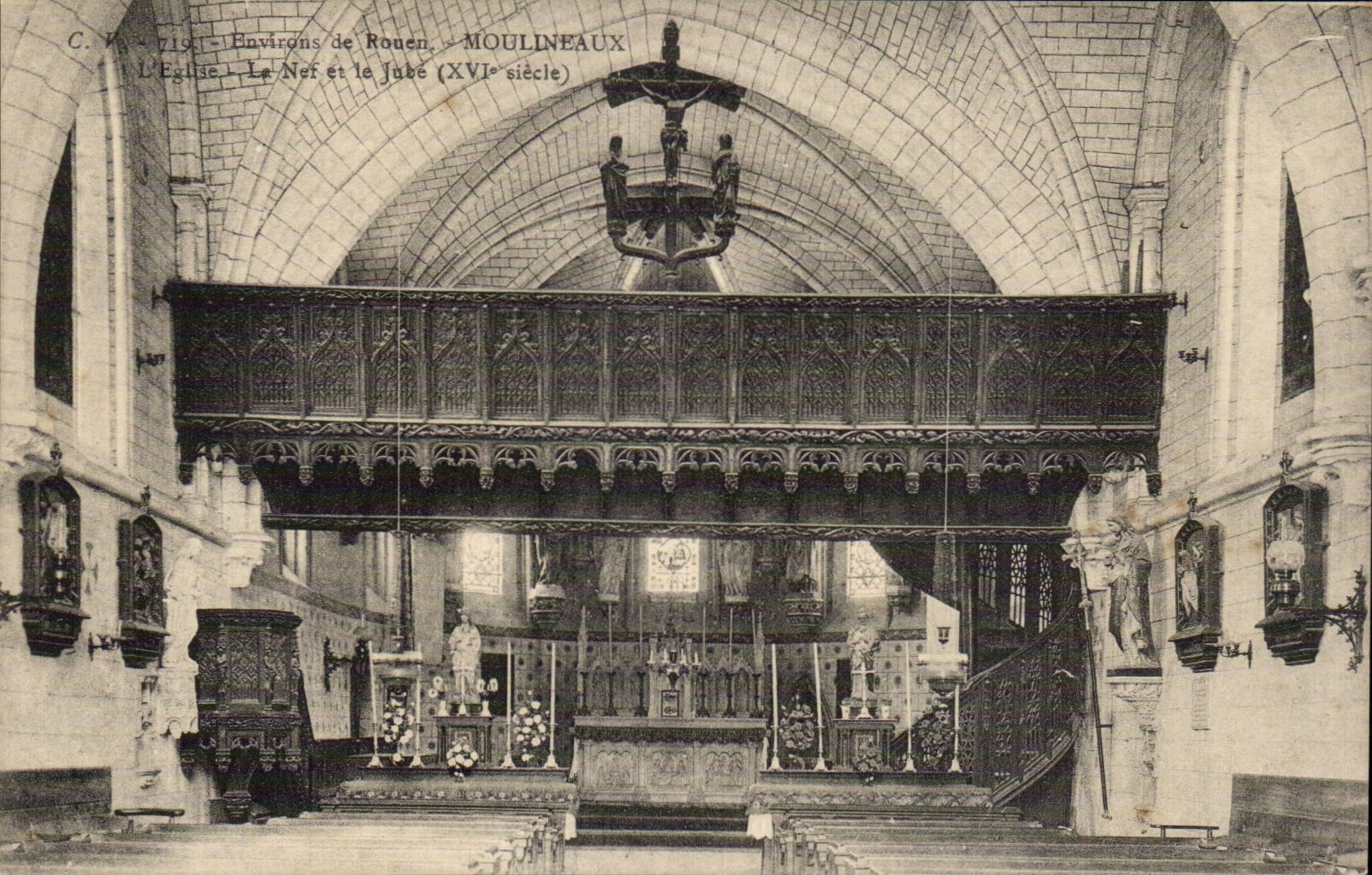 Environs de Rouen Moulineaux - L Eglise - CPA 