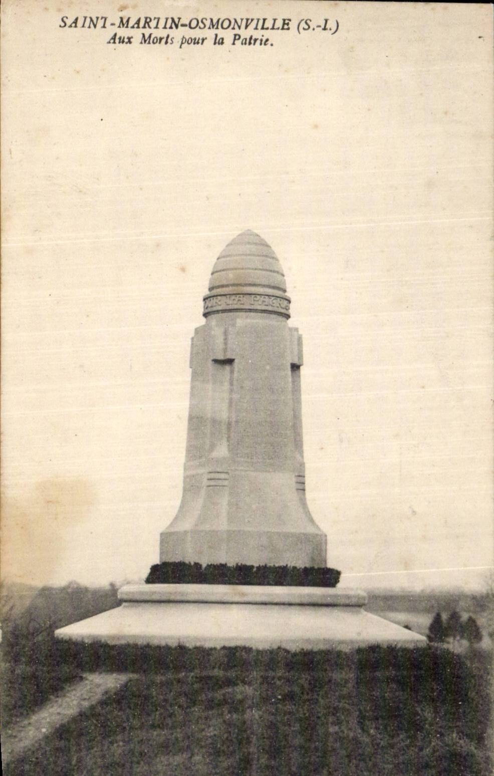 Saint Martin Osmonville - Aux Morts pour la Patrie - CPA 