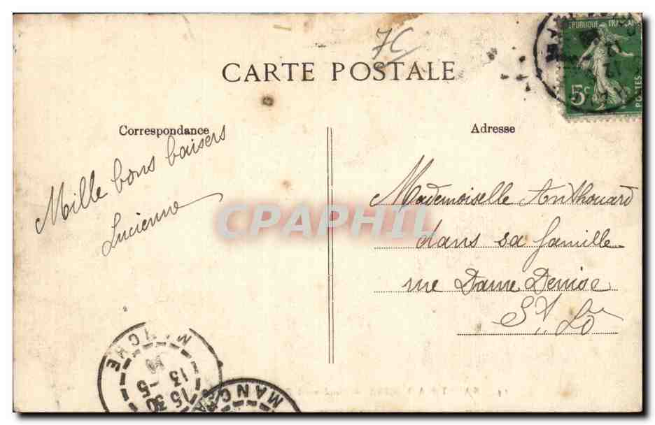 Sainte Adresse - Boulevard Felix Faure - CPA  — Rückseite