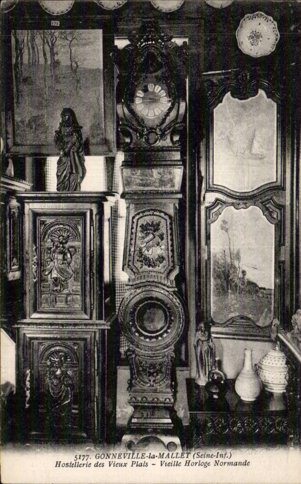 Gonnevile la Mallet - Hostellerie des Vieux Plats - Vieille Horloge Normande - CPA 