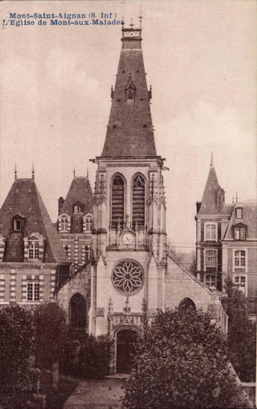 Mont Saint Aignan - L Eglise de Mont aux Malades - CPA 