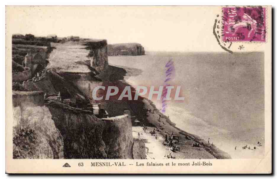 Mesnil Val - Les falaises et le mont Joli Bois - CPA 