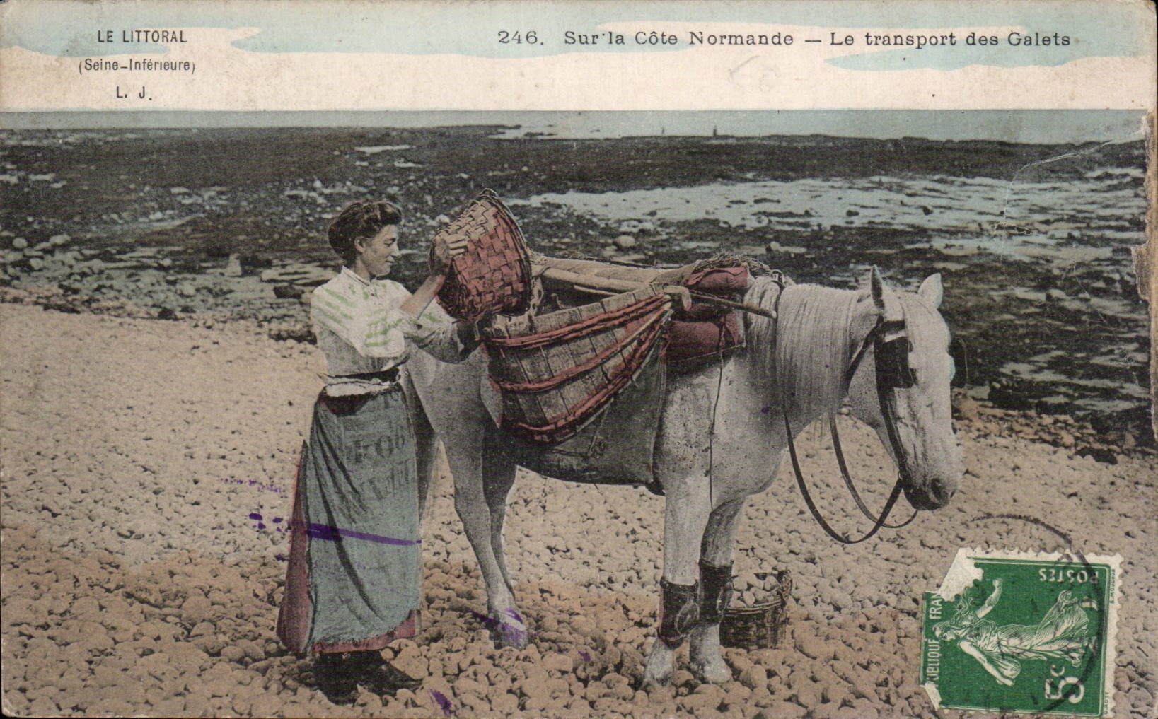 Sobre la costa normanda — El transporte de los guijarros — L. J. (n°246)