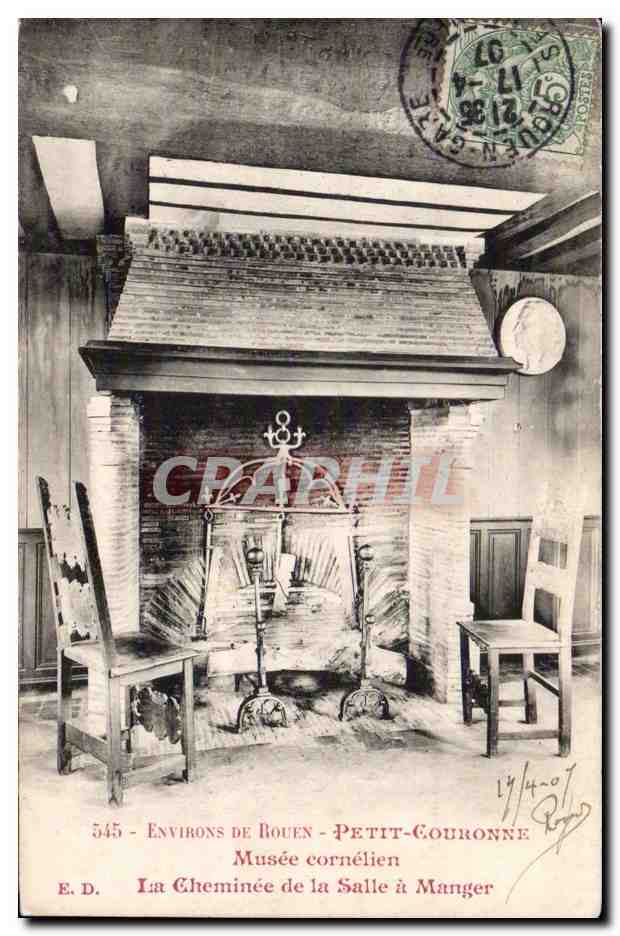 Petit Couronne - Musee Cornelien - La Cheminee de la Salle a Manger - CPA 