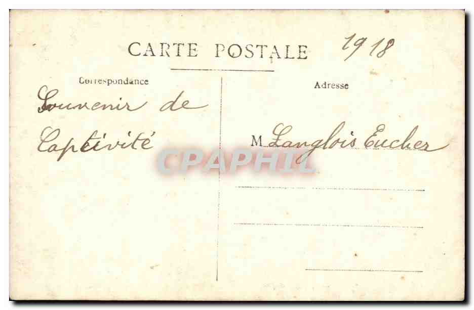 Soldat en captivité — 1918 — CPAPHIL — Verso