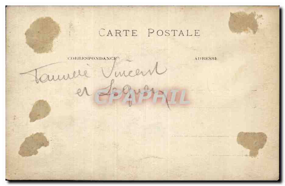 CARTE PHOTO Tous a la plage Costume Folklore  — Verso