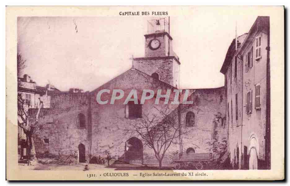 CPA Ollioules Eglise Saint Laurent du 11eme