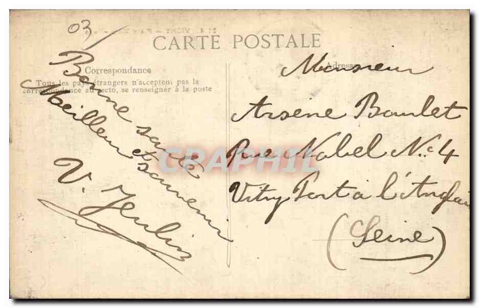CPA Vichy Place Victor Higo — Verso