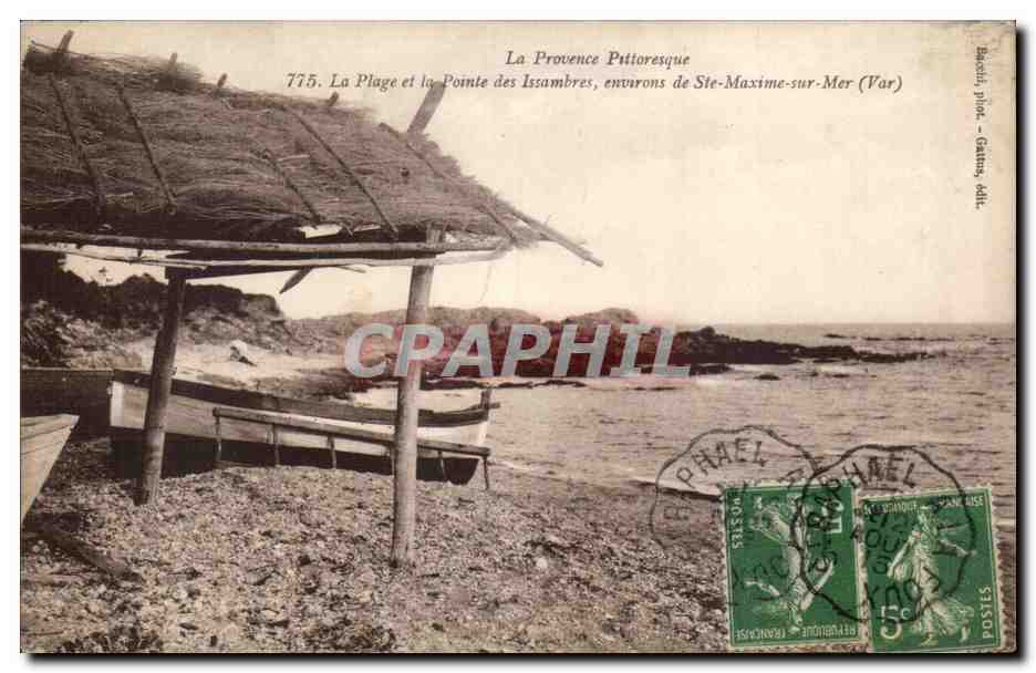 CPA Provence La plkage et la pointe des Issambres environs de Ste Maxime sur mer