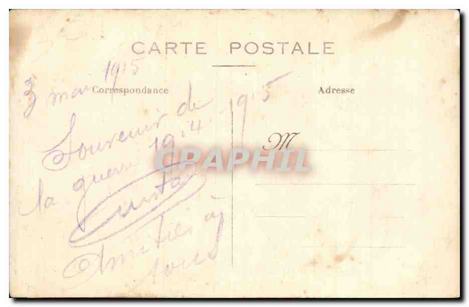 CARTE PHOTO Militaria Soldat — Verso