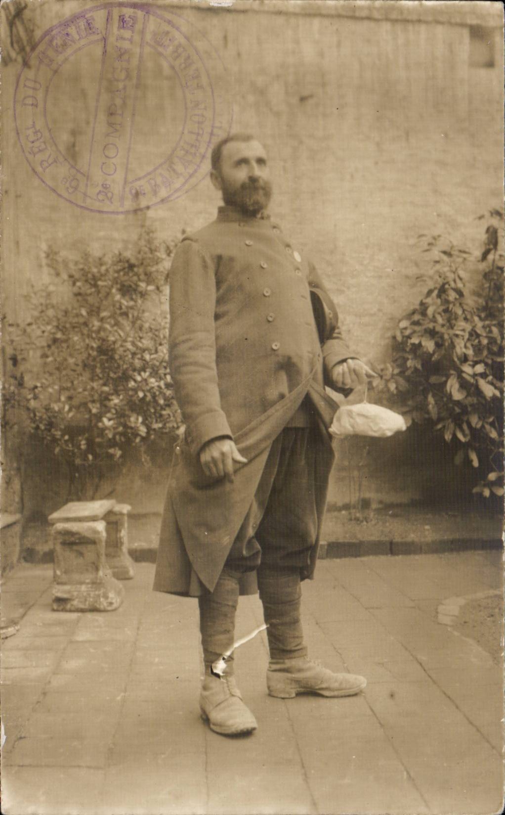 CARTE PHOTO Militaria Soldat Regiment de genie