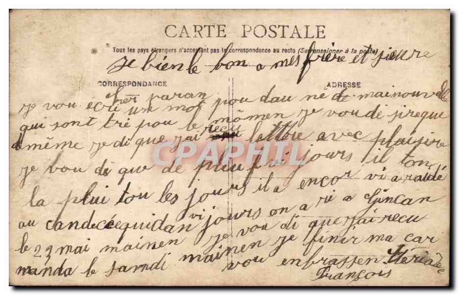 CARTE PHOTO Militaria Soldats  — Rückseite