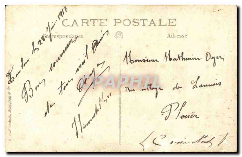 Portrait d'un marin — studio — R. & L. Hutterinot, Bouspflug & Cie — Verso