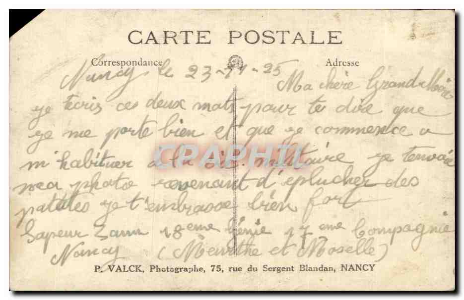 CARTE PHOTO Soldats militaria  — Rückseite