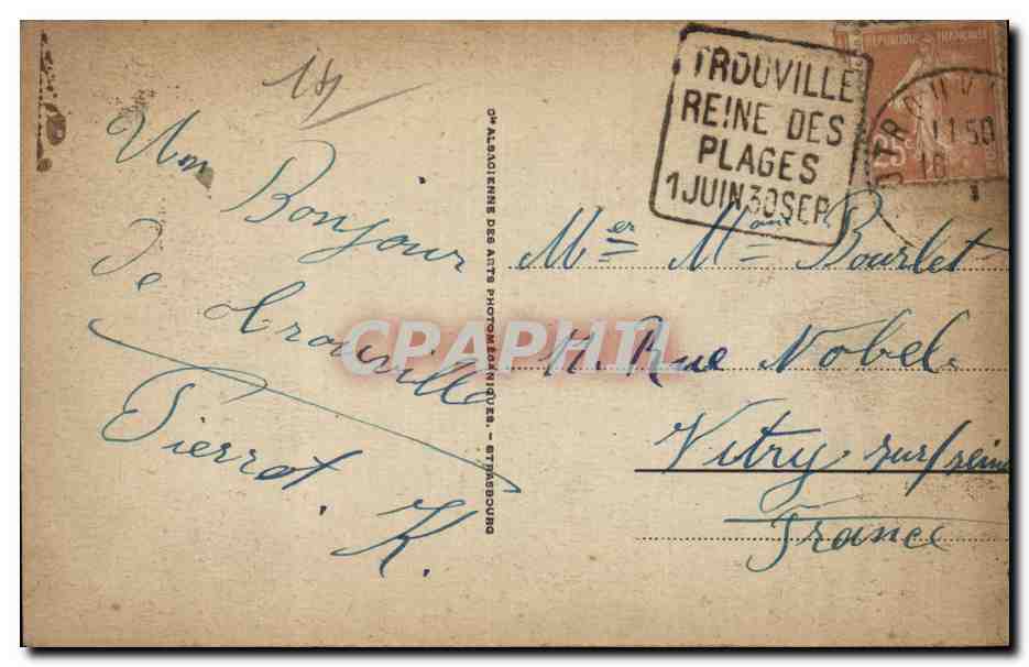 Trouville - Reine des Plages - Les Villas - CPA  — Rückseite