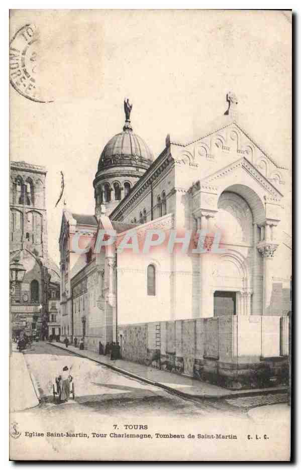 Tours - L Eglise Saint Martin - Tour Charlemagne - CPA 