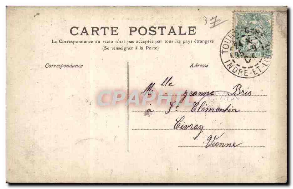 Tours - Maison Renaissance - Rue Nicolas Simon et la Cathedrale - CPA  — Rückseite