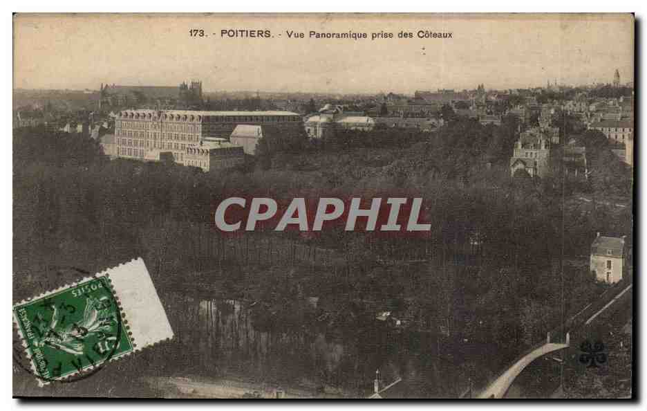 Poitiers - Vue Panoramique prise des Côteaux — éditeur CPAPHIL, n° 173