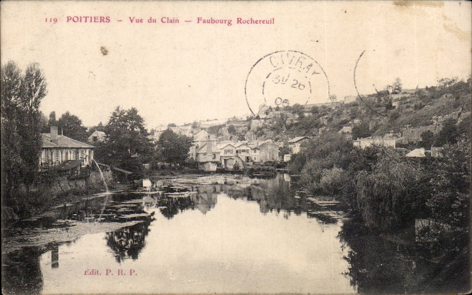 Poitiers — Vue du Clain — Faubourg Rochereuil — Édit. P. R. P.