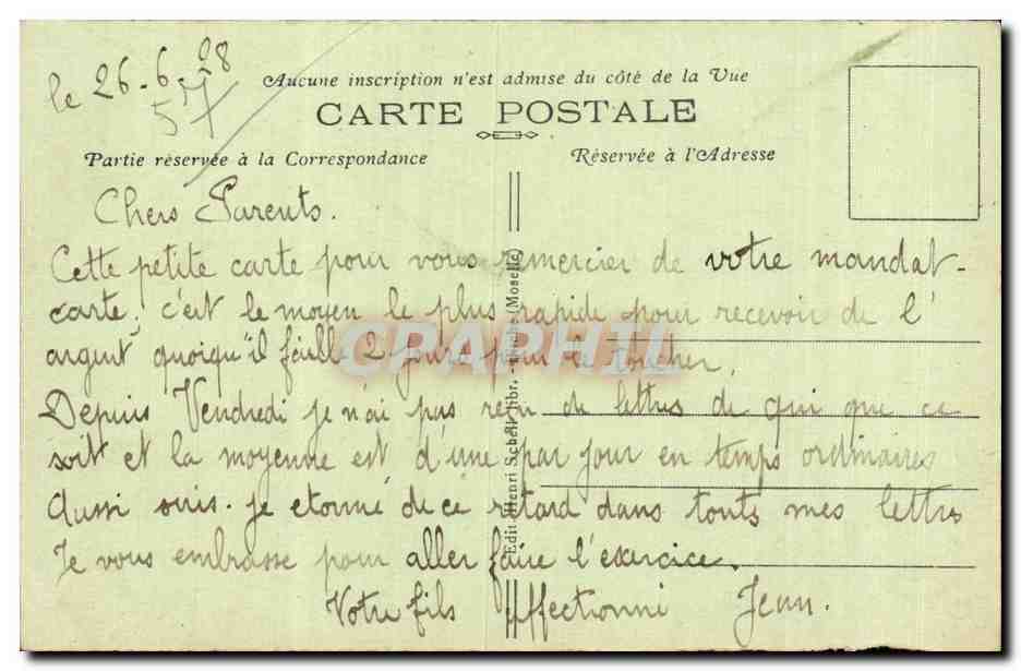 Bitche - Caserne Teyssier - CPA  — Rückseite