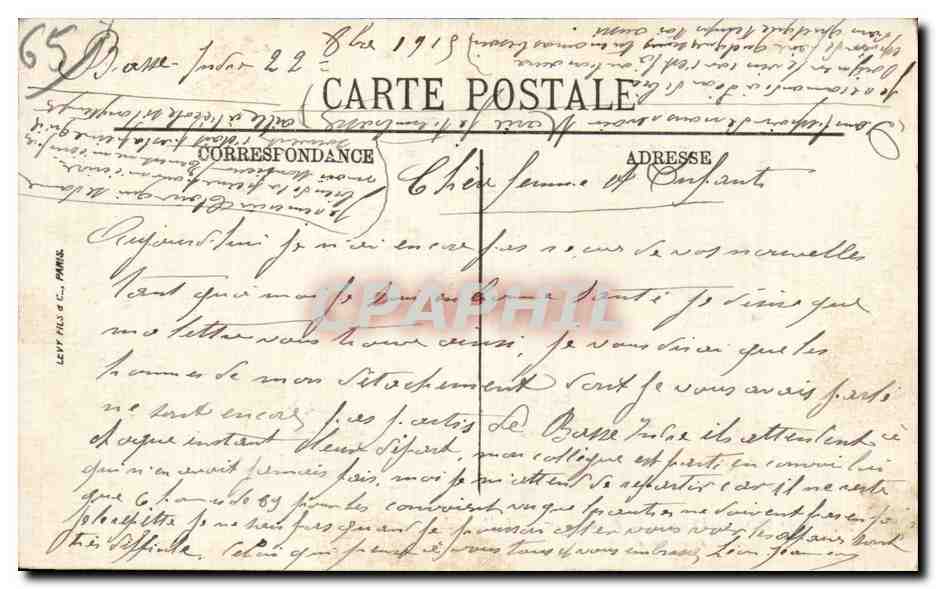 Tarbes — Place de la République — Das Rathaus und die neue Post — LL, n°70 — Rückseite