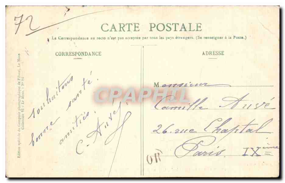 Le Mans - La Cathedrale - Le Tunnel - CPA  — Rückseite