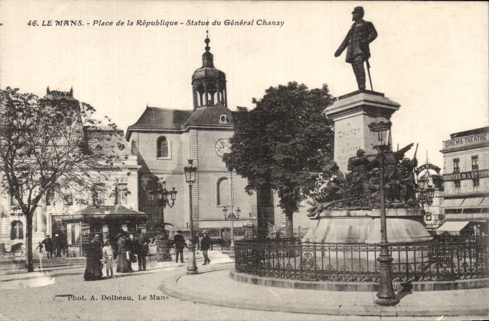 Le Mans - Place de la Republique - Statue du General Chanzy - CPA 