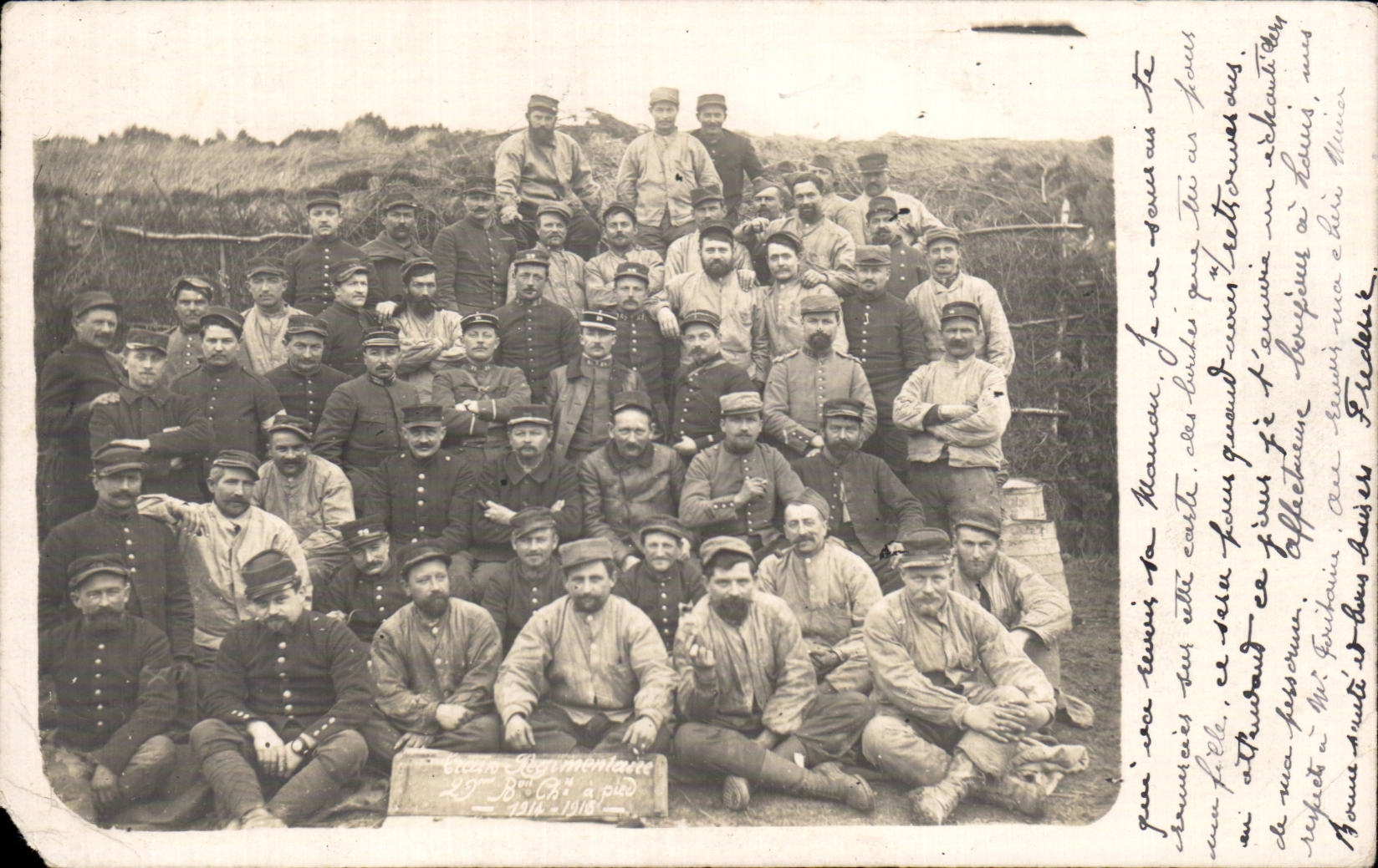 CARTE PHOTO Soldats Militaria Train regimentaire