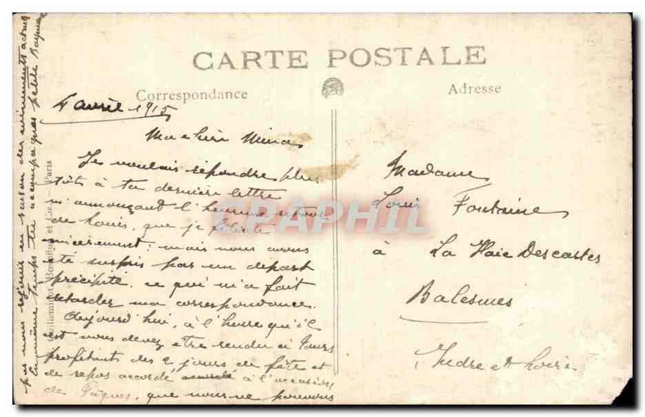 CARTE PHOTO Soldats Militaria Train regimentaire — Rückseite