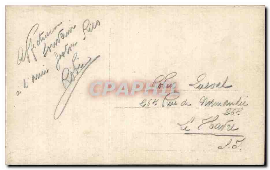 CARTE PHOTO Militaria Soldat — Rückseite