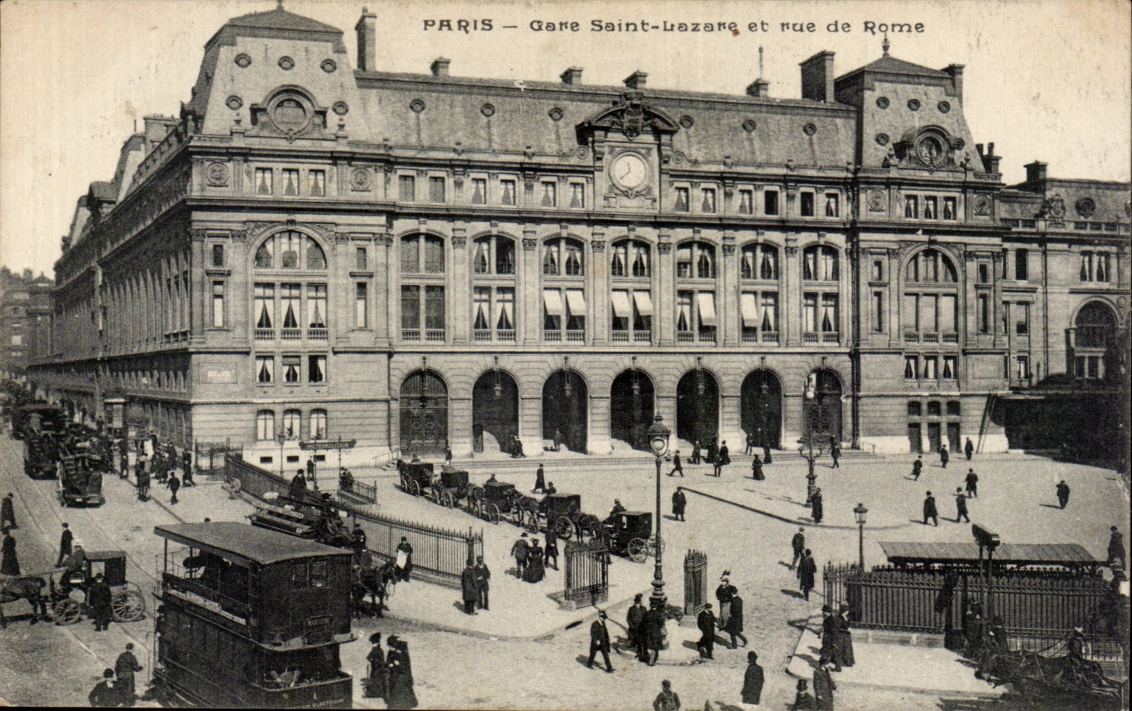 Paris - 8 - Gare Saint Lazare - Rue de Rome - CPA 