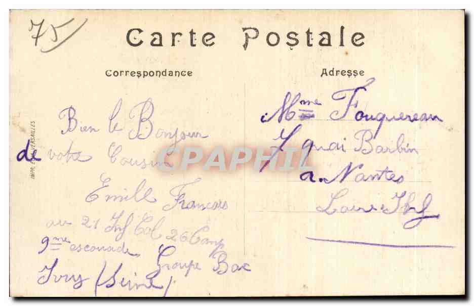 Paris - 8 - Gare Saint Lazare - Rue de Rome - CPA  — Verso