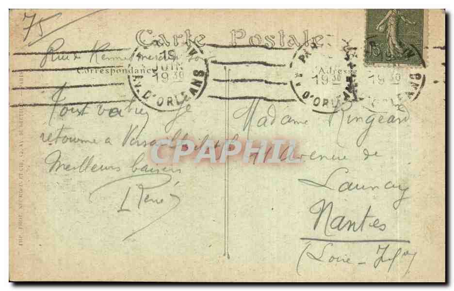 Paris - 2 - Le Palais de la Bourse - CPA  — Rückseite