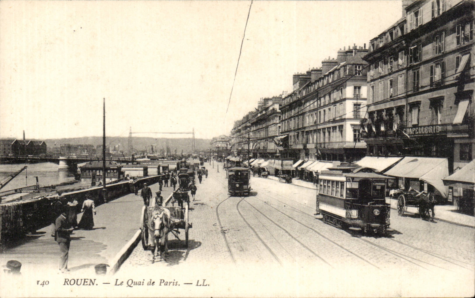 Rouen - Le Quais de Paris - CPA 