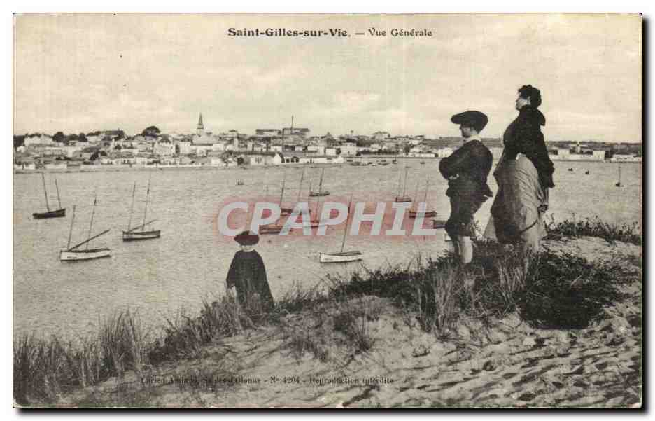 Saint Gilles sur Vie - Vue Generale - CPA