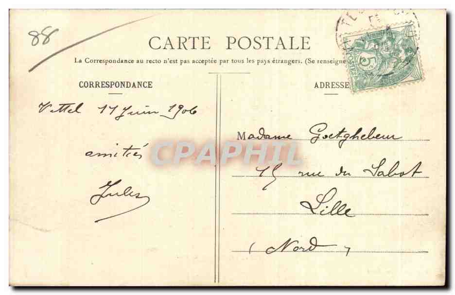 Vittel - Galerie Promenoir - CPA  — Rückseite