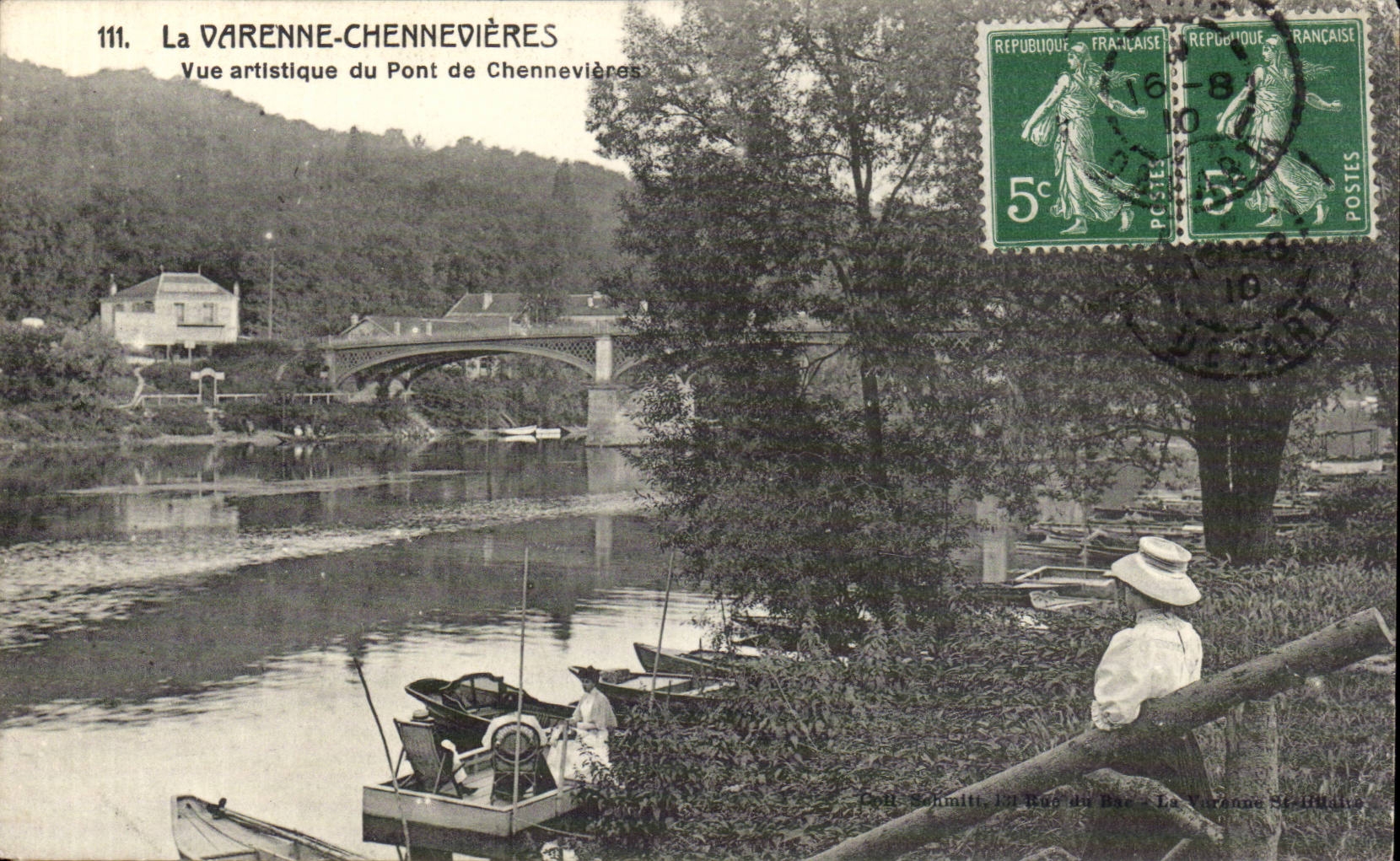 La Darenne-Chennevières — Vue artistique du Pont de Chennevières — Ed. Doll Schmidt, n°111